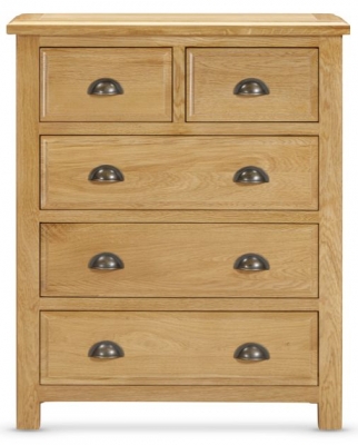 Product photograph of Lugan Oak 2 3 Drawer Chest from Choice Furniture Superstore