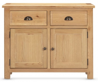 Product photograph of Lugano Oak 2 Door Sideboard from Choice Furniture Superstore