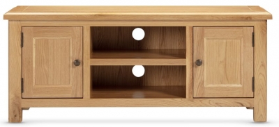 Product photograph of Lugano Oak Large Tv Unit from Choice Furniture Superstore