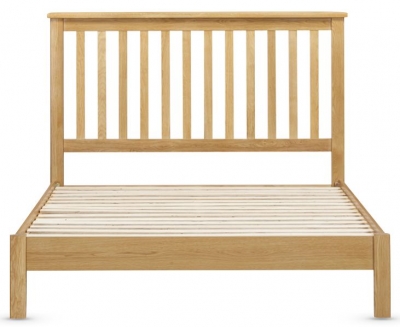 Lugano Oak Slatted Bed Comes In Double And King Size
