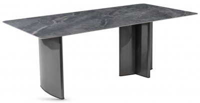 Product photograph of Campania Grey Sintered Stone 8 Seater Dining Table from Choice Furniture Superstore