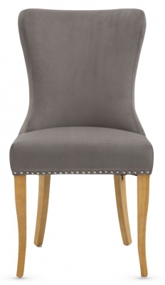 Product photograph of Ashley Steel Grey Dining Chair Sold In Pairs from Choice Furniture Superstore