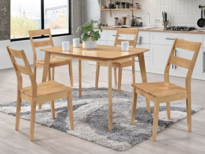 Product photograph of Lexington Light Oak 4 Seater Dining Set With 4 Chairs from Choice Furniture Superstore