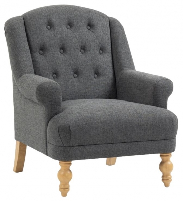 Charlotte Fabric Accent Chair Comes In Dark Grey Oat And Ocean Options