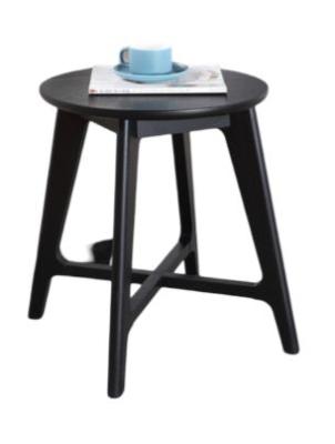Carrington Black Oak Round Lamp Table