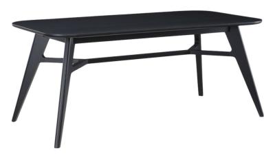 Carrington Black Oak Dining Table 180cm 6 To 8 Seater Diners Rectangular Top