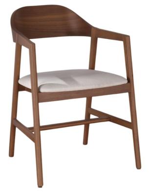 Product photograph of Carrington Walnut Carver Dining Chair Sold In Pairs from Choice Furniture Superstore