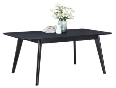 Carrington Black Oak Dining Table 140cm Seats 2 To 4 Diners Extending Rectangular Top