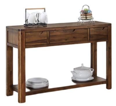 Monterey Acacia Wood 3 Drawer Console Table