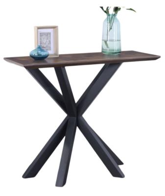 Product photograph of Nevada Mindi Wood Parquet Top Rectangular Console Table from Choice Furniture Superstore