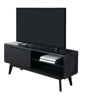 Product photograph of Carrington Black Oak 120cm Tv Unit from Choice Furniture Superstore