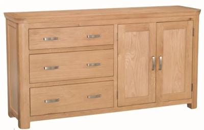 Clearance Treviso Oak 150cm Medium 2 Door Sideboard Fss15712