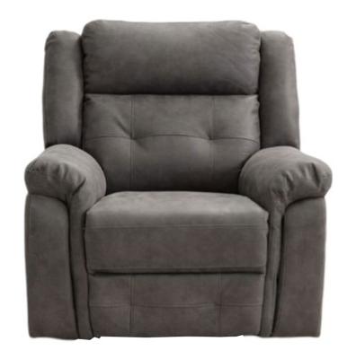 Berkeley Dark Grey Leather Look Fabric Recliner Armchair