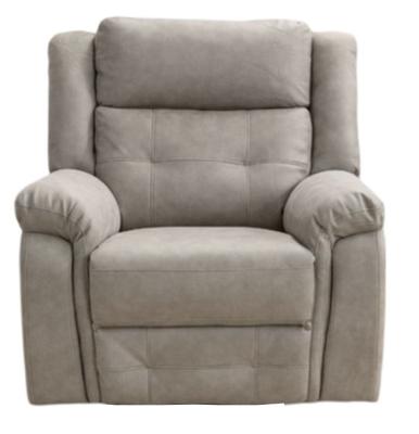 Berkeley Light Grey Leather Look Fabric Recliner Armchair