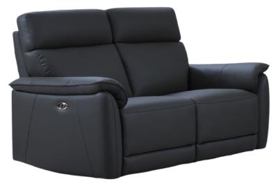 Carlton Blue Leather Electric Recliner 2 Seater Sofa