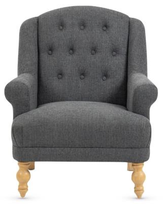 Charlotte Dark Grey Fabric Accent Chair