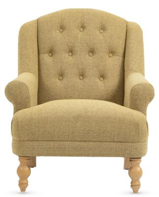 Charlotte Yellow Fabric Accent Chair