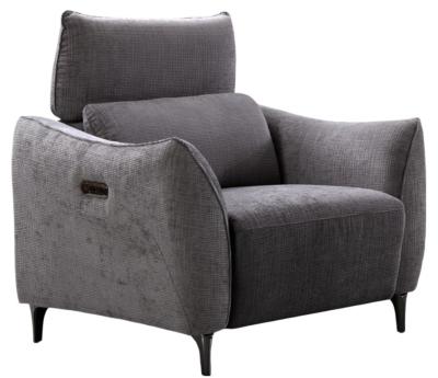 Hampshire Dark Grey Fabric Electric Recliner Armchair