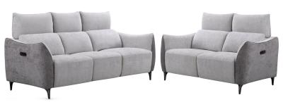 Hampshire Grey Fusion Fabric Electric Recliner 32 Seater Sofa Suite