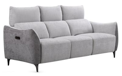 Hampshire Grey Fusion Fabric Electric Recliner 3 Seater Sofa