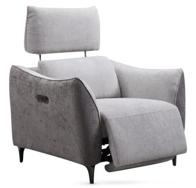 Hampshire Grey Fusion Fabric Electric Recliner Armchair