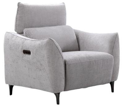 Hampshire Light Grey Fabric Electric Recliner Armchair