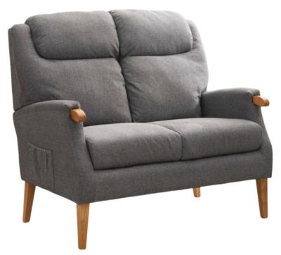 Lisbon Grey Fabric 2 Seater Sofa