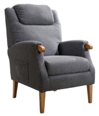 Lisbon Grey Fabric Fireside Armchair