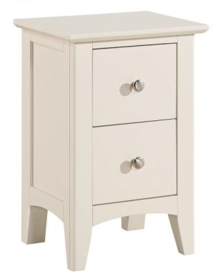 Luciana Ivory Painted 2 Drawer Narrow Bedside Cabinet