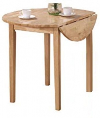 Product photograph of Cologne Light Oak Round Drop Leaf 2 Seater Extending Dining Table from Choice Furniture Superstore