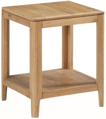 Product photograph of Dunmore Oak Square End Table from Choice Furniture Superstore