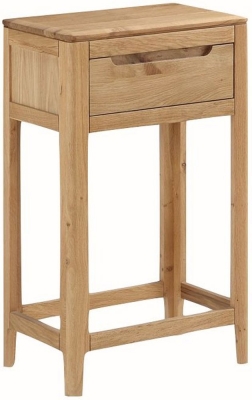 Product photograph of Dunmore Oak Hall Table from Choice Furniture Superstore