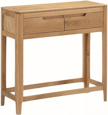 Product photograph of Dunmore Oak Large Hall Table from Choice Furniture Superstore