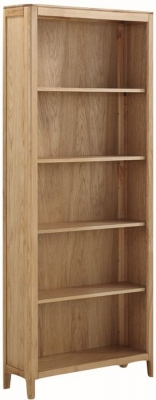 Product photograph of Dunmore Oak Tall Bookcase from Choice Furniture Superstore