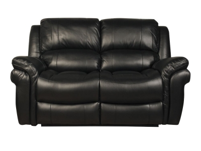 Product photograph of Farnham Black Leather 2 Seater Recliner Sofa from Choice Furniture Superstore