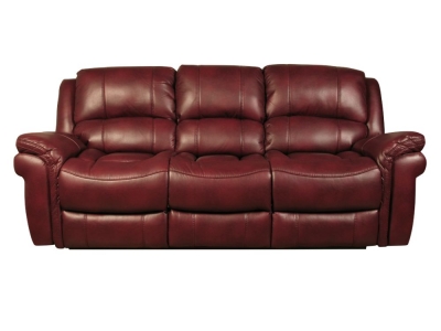 Product photograph of Farnham Burgundy Leather 3 Seater Recliner Sofa from Choice Furniture Superstore