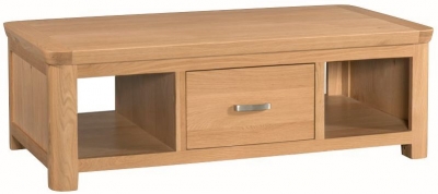 Product photograph of Treviso Oak 1 Drawer Coffee Table from Choice Furniture Superstore