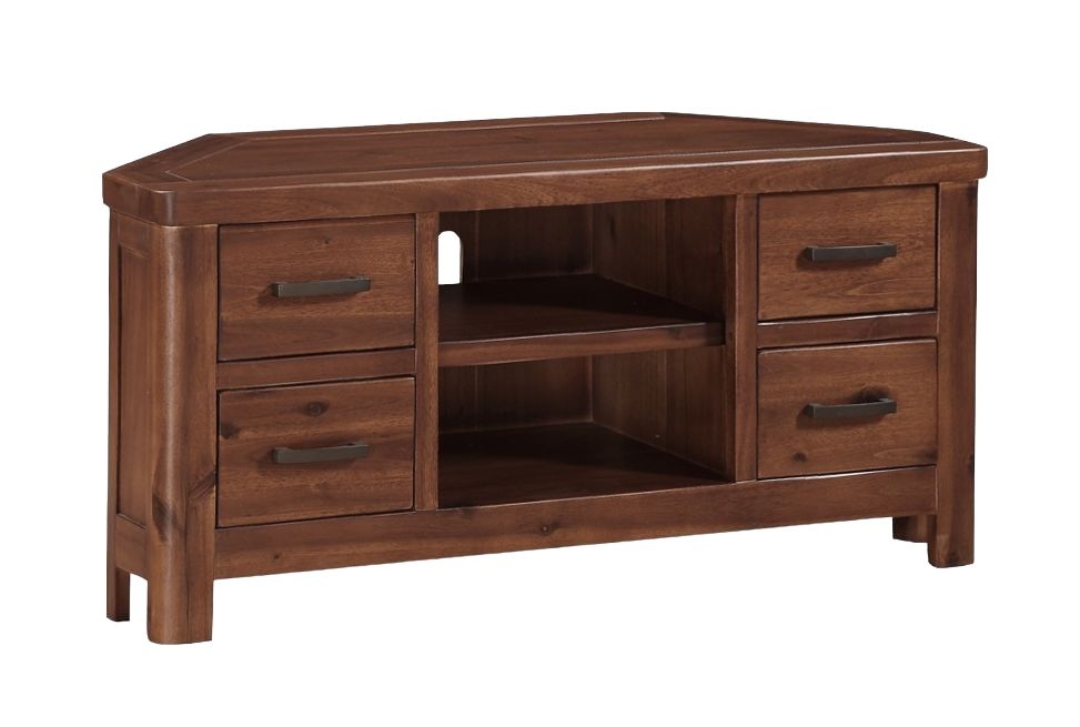 Corner tv unit store dark wood