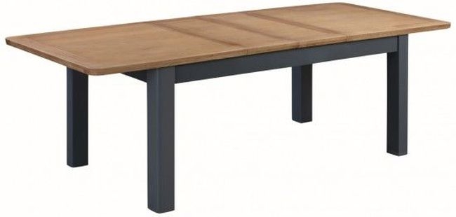 Treviso Blue and Oak 6-10 Seater Extending Dining Table