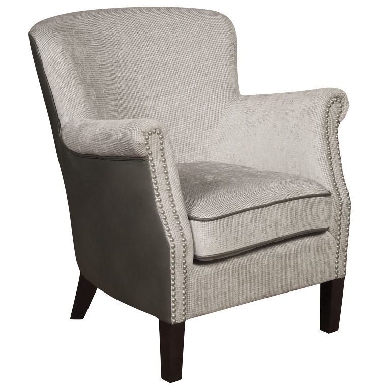 Harlow Grey Fusion Fabric Armchair - CFS UK