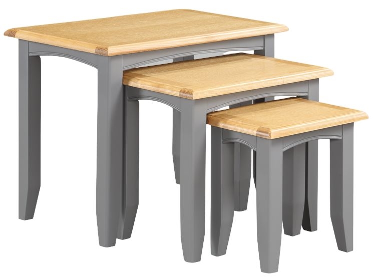 Rossmore Grey Nest of 3 Tables