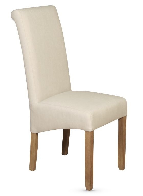 2 x Sophie Beige Fabric Dining Chair