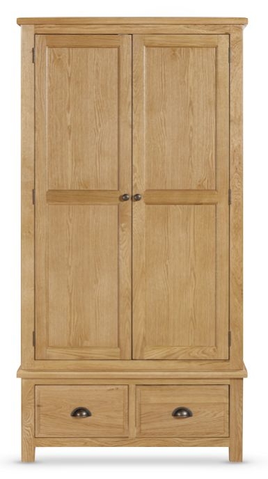 Lugano Oak 2 Door 2 Drawer Double Wardrobe