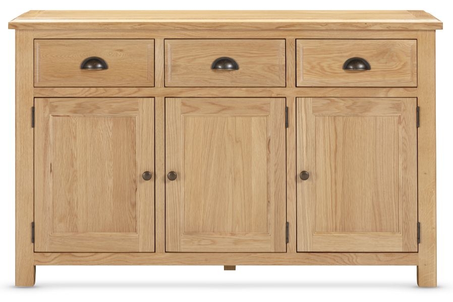 Lugano Oak Medium 3 Door Sideboard