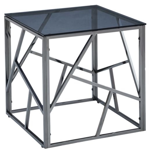 Cortez Smoked Glass End Table
