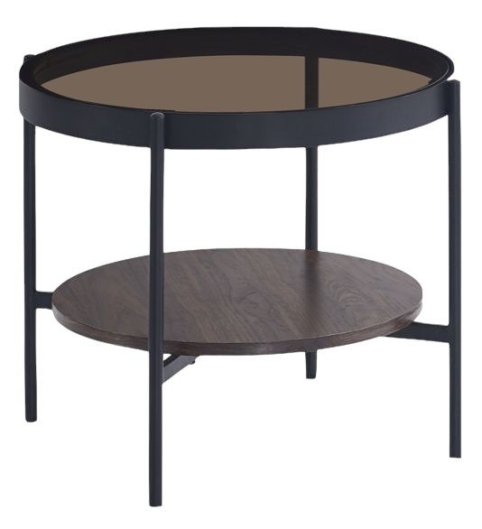 Soho Walnut 50cm Round Coffee Table