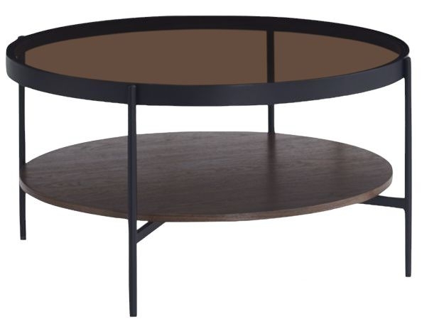 Soho Walnut 80cm Round Coffee Table