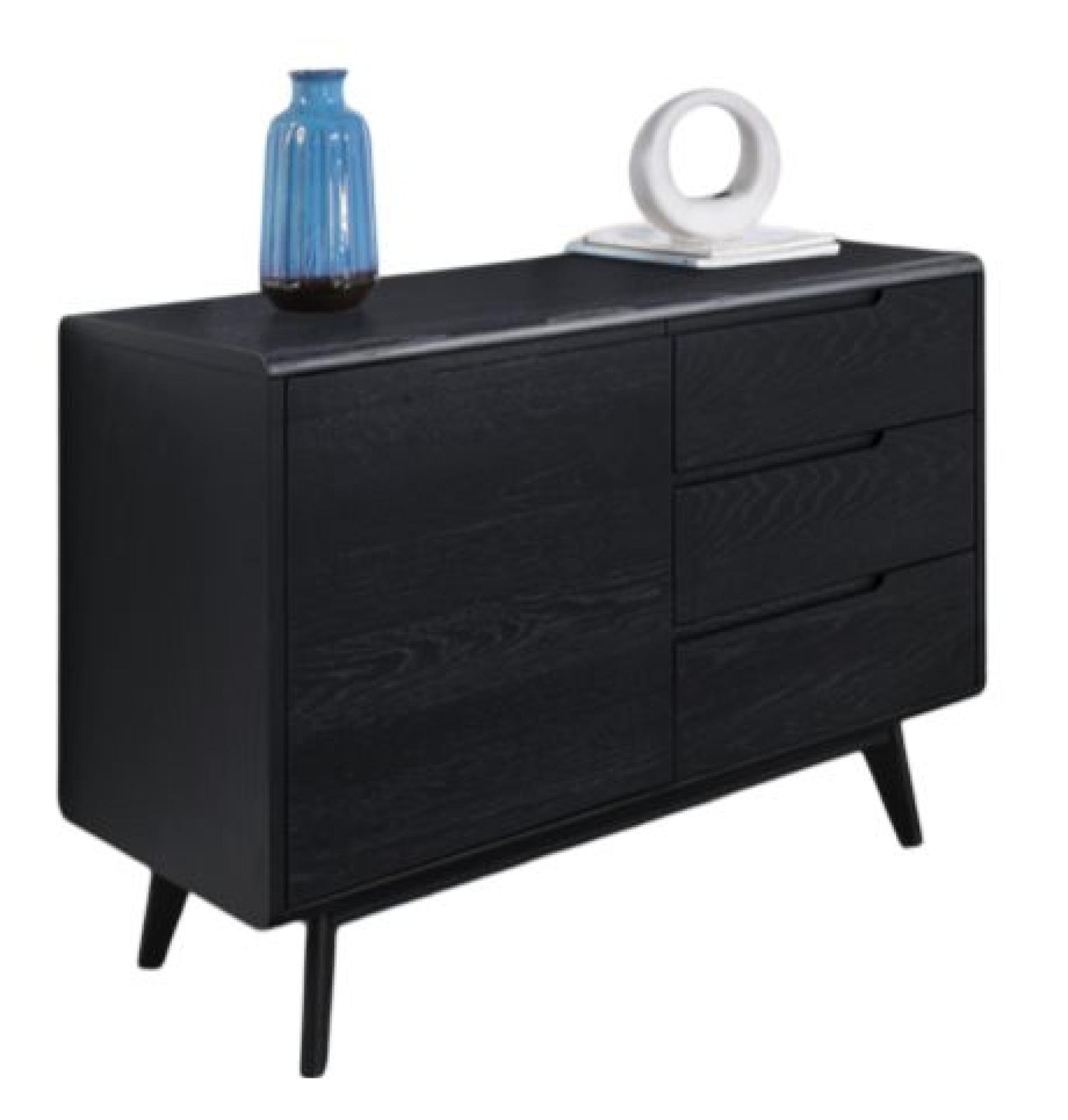 Carrington Black Oak Compact 1 Door Sideboard