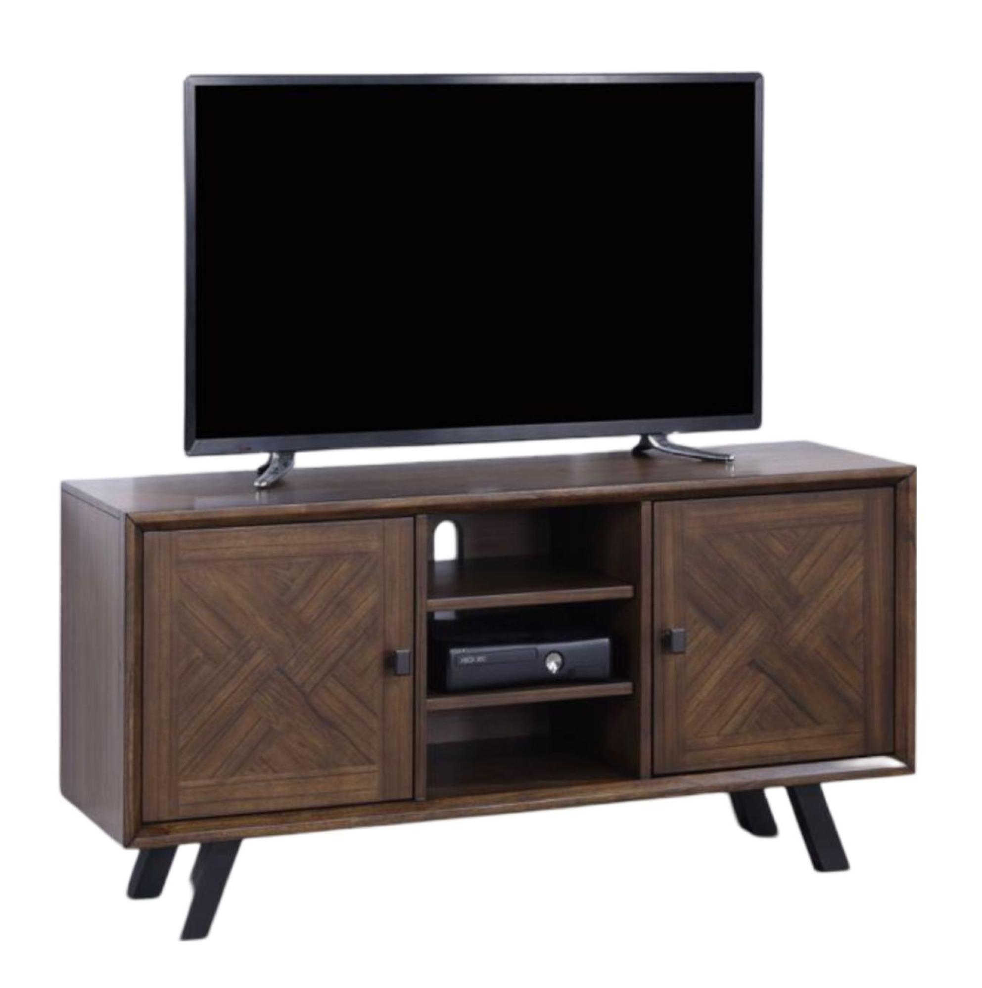 Nevada Parquet Style Wooden 130cm Straight TV Unit