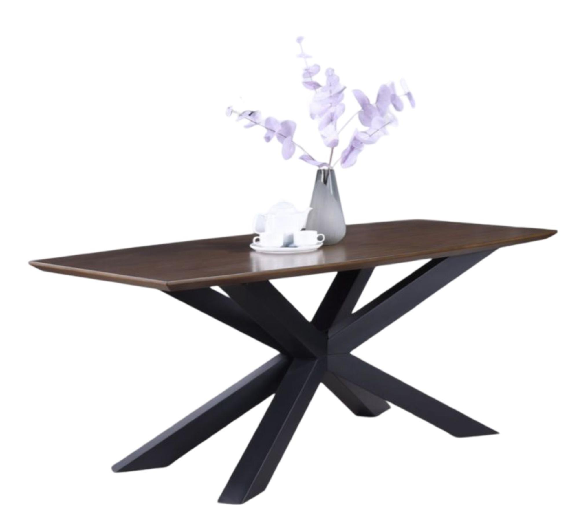 Nevada Parquet Style Wooden 4 Seater Round Dining Table